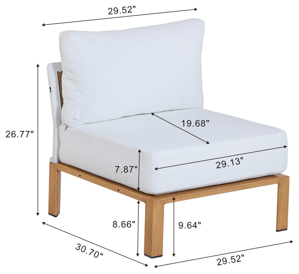 Manhattan Comfort 4-Piece Vine Patio Conversation Set