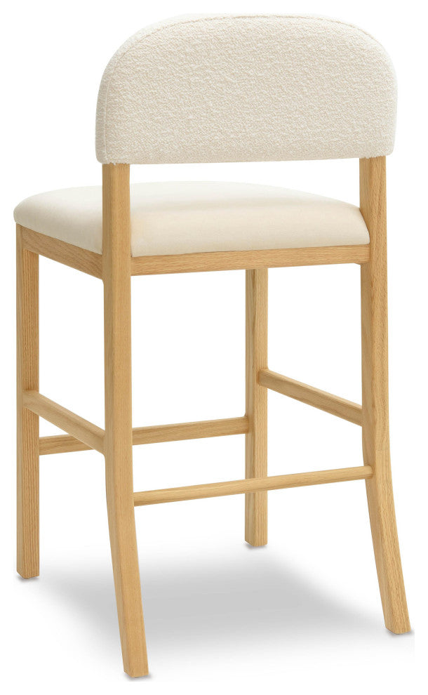Calla Cream Performance Velvet Counter Stool