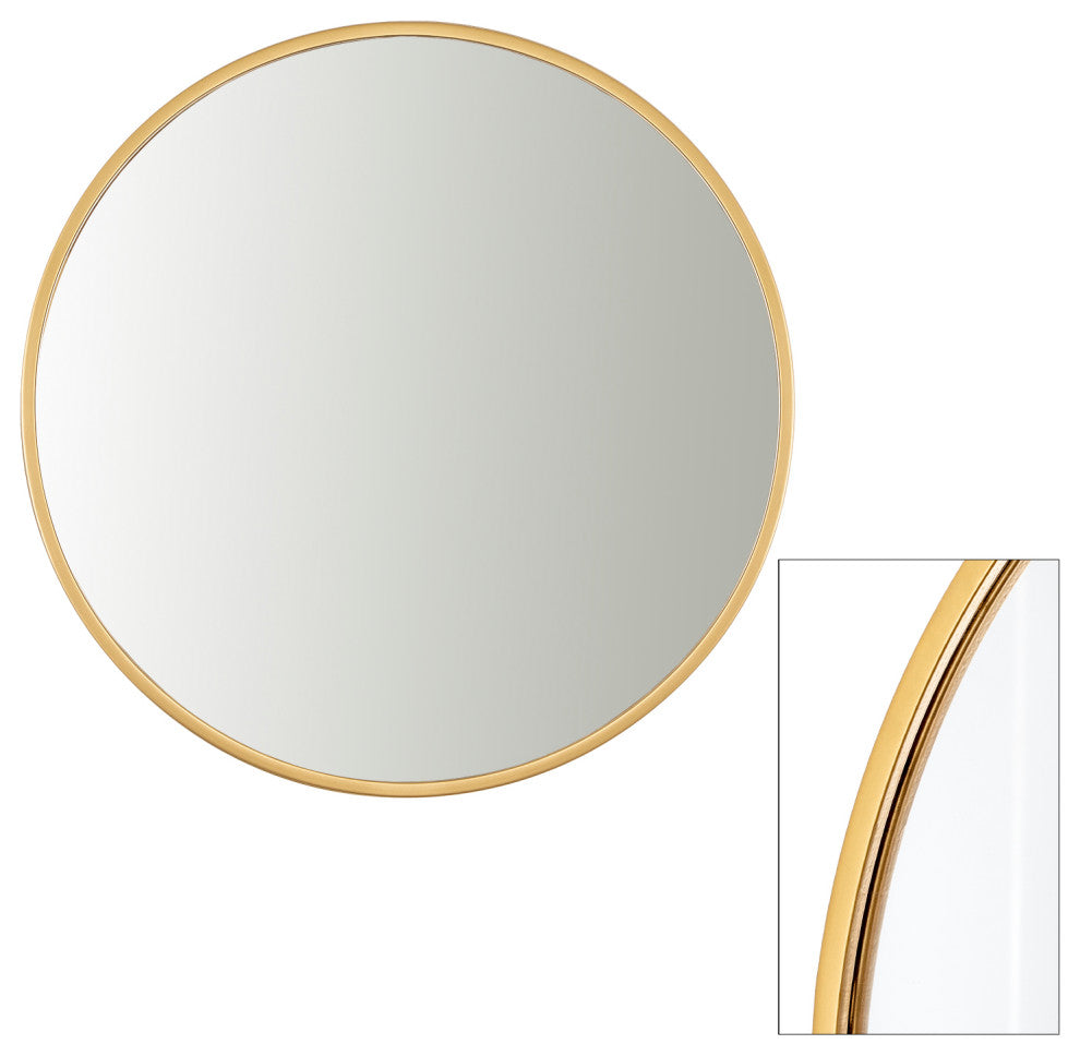 Utopia Alley Wall Mounted Mirror- Wall Hanging Mirror Decoration, Gold