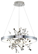 LED Chandelier With Confetti Interior