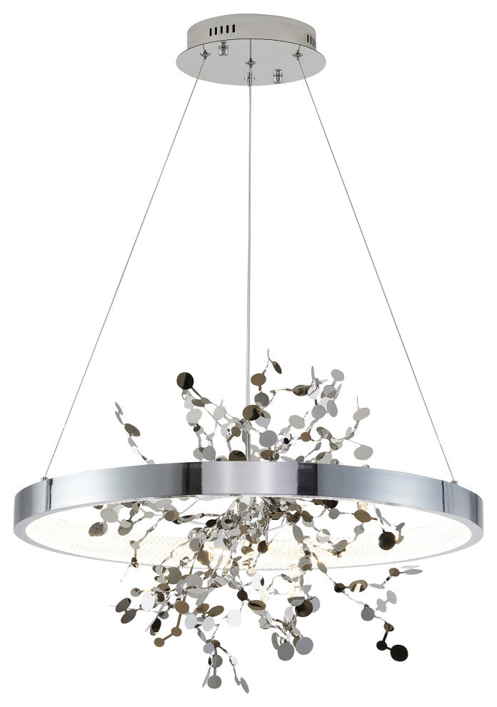 LED Chandelier With Confetti Interior