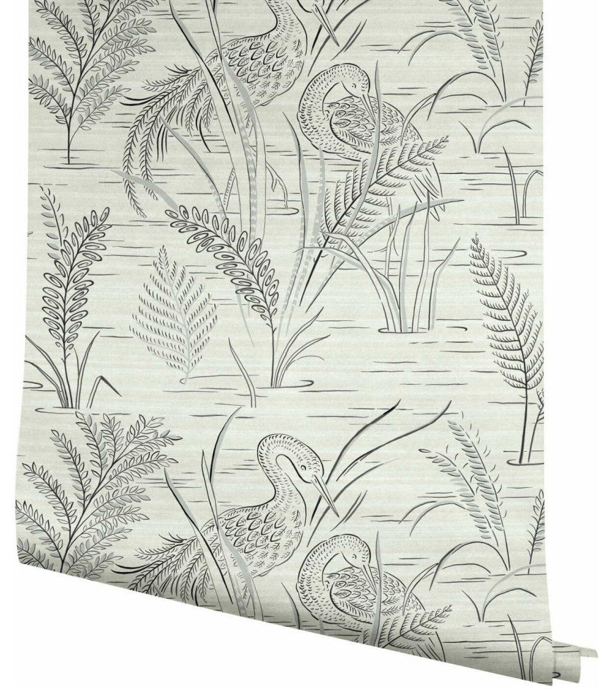 Fernwater Cranes Wallpaper