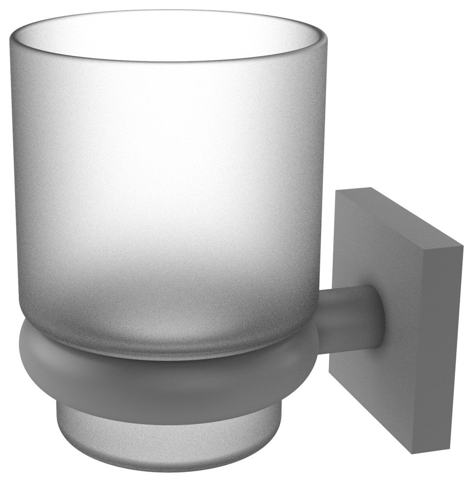 Montero Wall Mounted Tumbler Holder, Matte Gray
