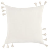 Packer 22" Cotton Linen Blend Throw Pillow, Ivory by Kosas Home