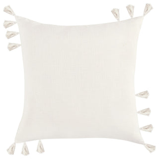 Packer 22" Cotton Linen Blend Throw Pillow, Ivory by Kosas Home
