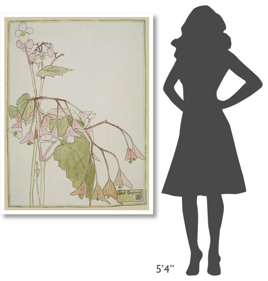 "Beef Begonia" Digital Paper Print by Hannah Borger Overbeck, 38"x50"