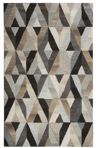 Rizzy Home Suffolk SK337A Gray Geometric Area Rug, Rectangular 10'x13'