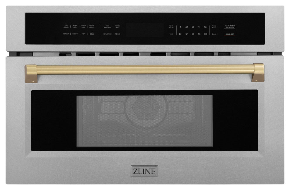 ZLINE 30" Microwave Oven, DuraSnow With Champagne Bronze MWOZ-30-SS-CB