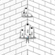 TileWare Boundless 6 inch Corner Shelf Bone Shower Bathroom, No Hook