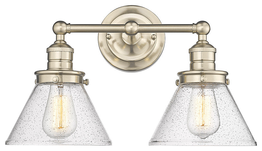 2 Light 18.375" Modern Gold Vanity Light