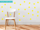 Polka Dot Fabric Wall Decals, Set of 48, 2" Polka Dots, Yellow