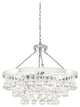JL Styles Inc Nine Light Crystal Chandelier in Chrome Finish