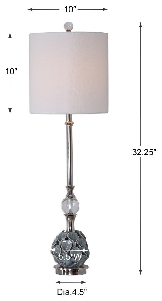 Uttermost - 29674-1 - One Light Buffet Lamp - Elody - Polished Nickel