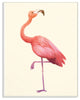 The Kids Room Flamingo Pose on Tan Watercolor Wall Plaque Art, 13"x19"