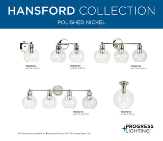 Hansford Collection 2-Light Bath and Vanity, Polished Nickel