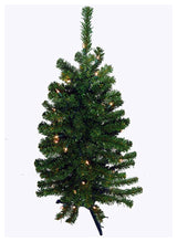 3' Pre-Lit Medium Canadian Pine Artificial Christmas Tree Clear LED Lights