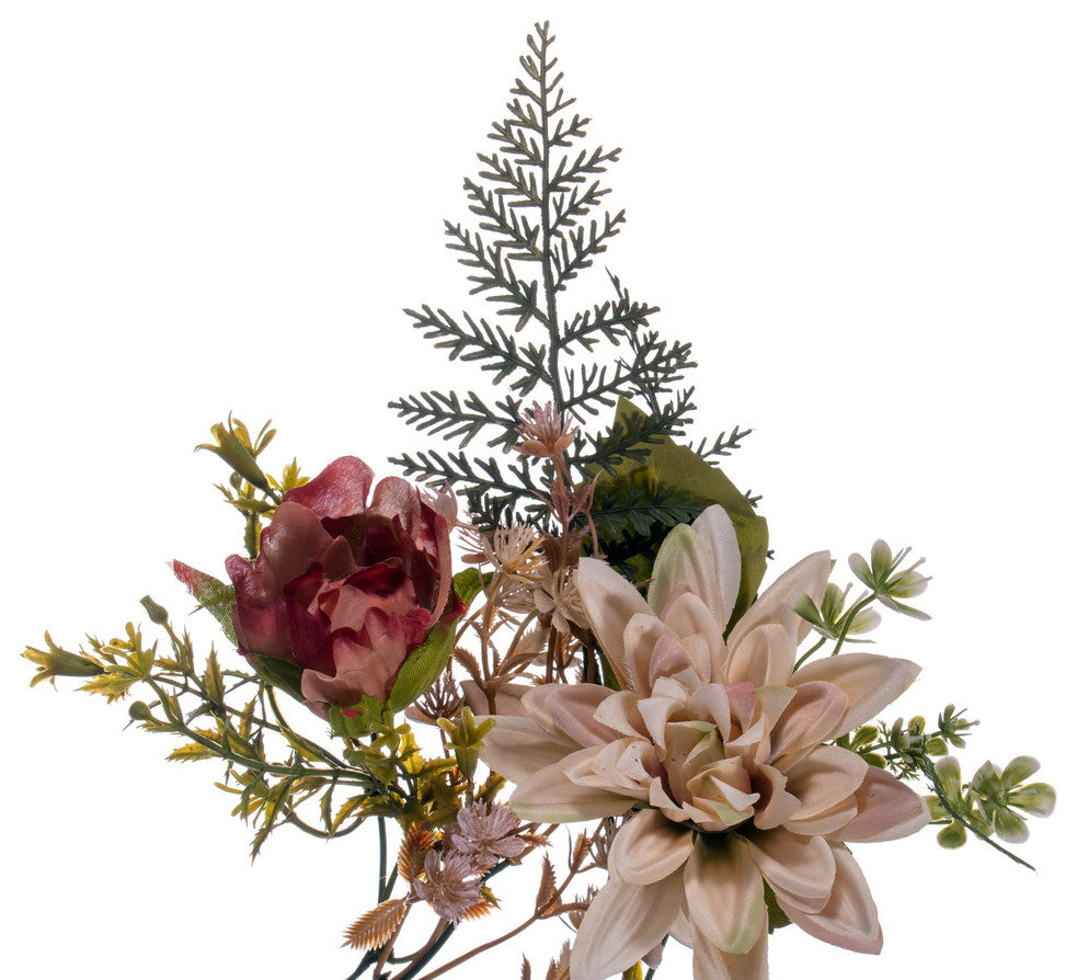 Vickerman 6'' Coral Artificial Peony Dahlia Garland.