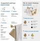 Amerock Davenport Transitional Pivoting Double Post Toilet Paper Holder, Champag