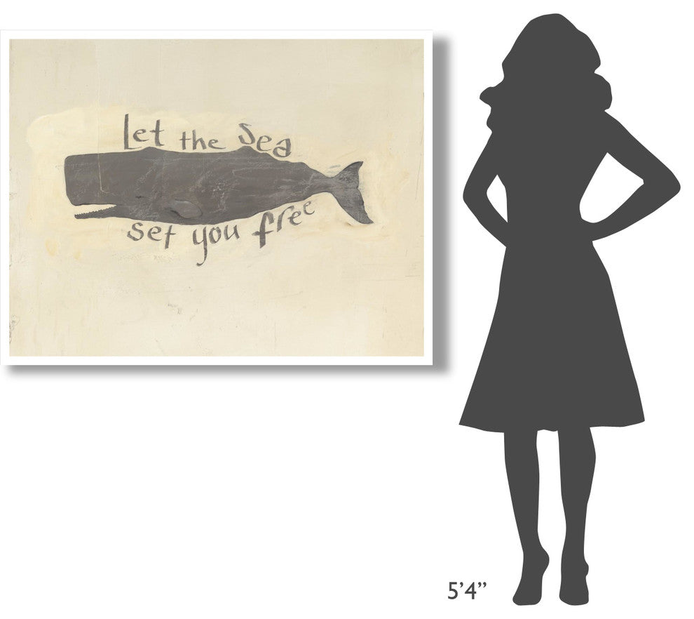 "Whale Element Words v1" Digital Paper Print by Avery Tillmon, 50"x38"
