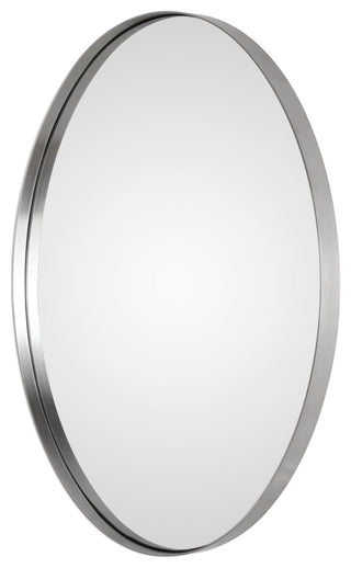 Uttermost Pursley Brushed Nickel Oval Mirror