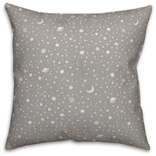 Monogram C Space Doodle 16x16 Spun Poly Pillow
