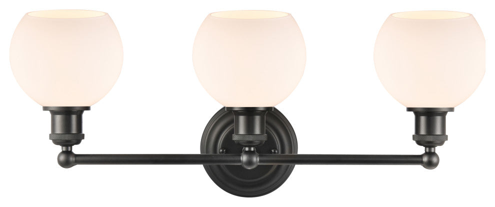 Innovations 341-3W-BK-G121-6 Concord 3 Light Vanity Light, Matte Black