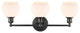 Innovations 341-3W-BK-G121-6 Concord 3 Light Vanity Light, Matte Black