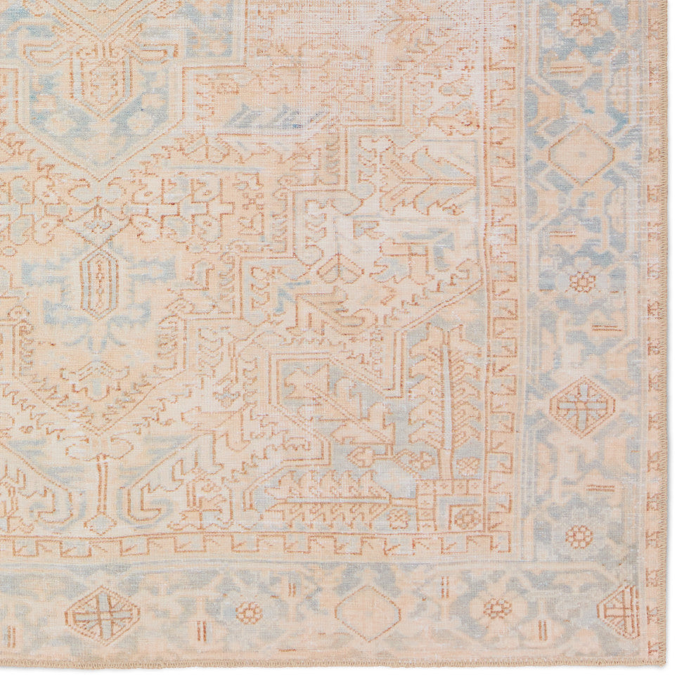 Vibe Mabel Medallion Beige/Blue Area Rug, 9'x12'