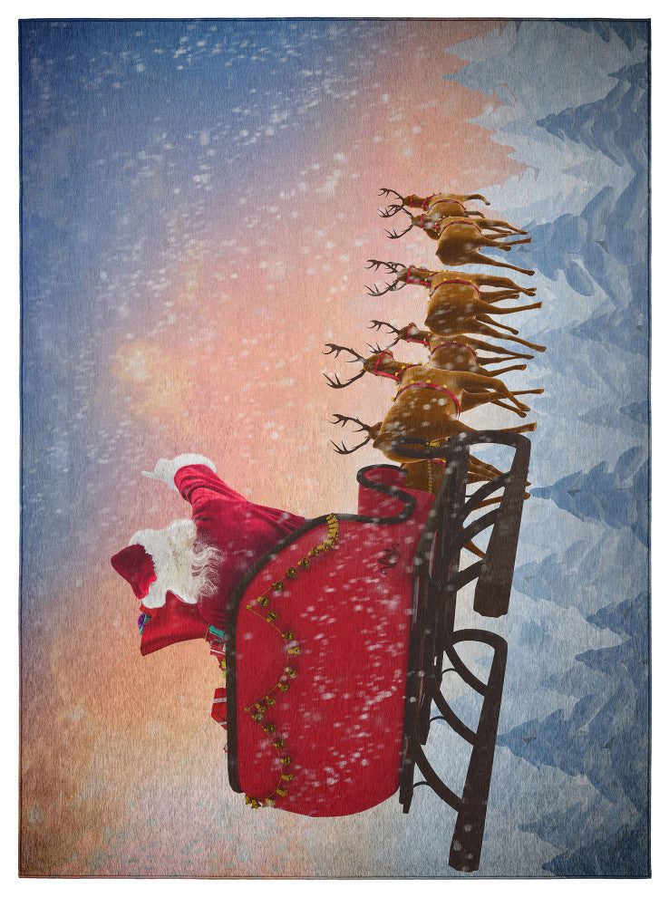 Indoor/Outdoor Wonderland WN1 Twilight Machine Washable 5' x 7'6" Rug