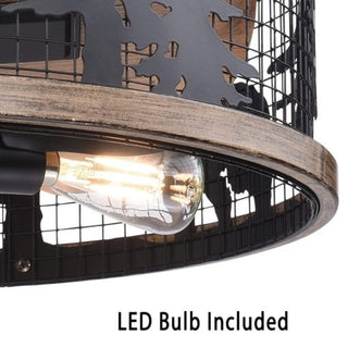 Kodiak 21 in. W Ceiling Fan Oil Rubbed Bronze and Burnished Teak