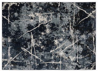 Oriental Weavers Caravan Blue and Gray 9'10"x12'10" Indoor Rug