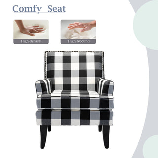 Herrera Classic Armchair With Pattern, Buffalo Black