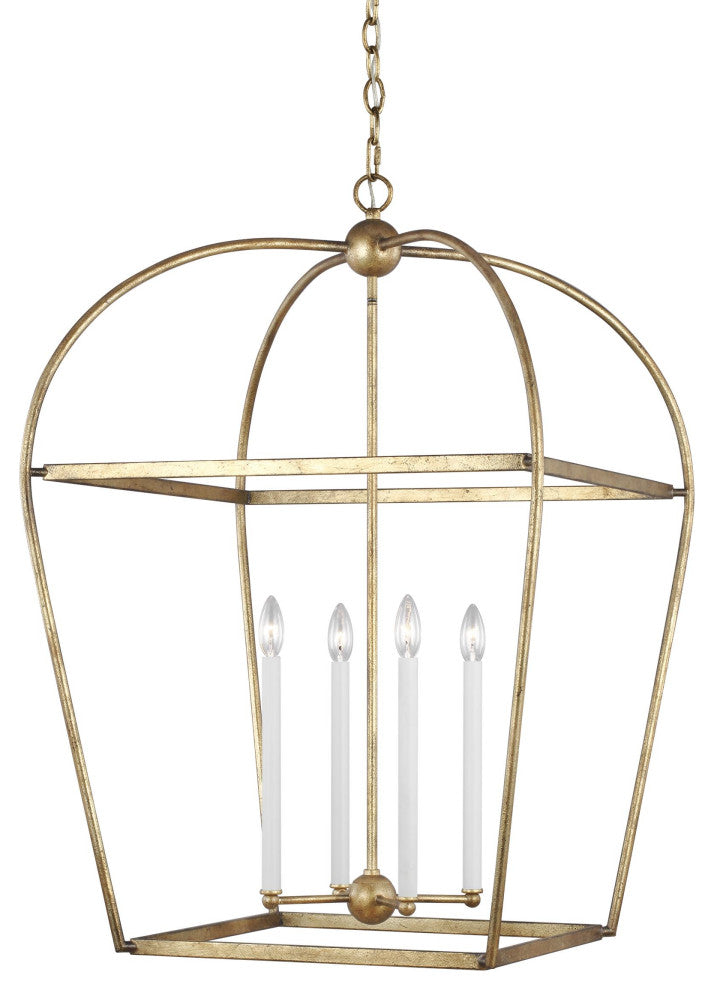 Stonington Large Lantern, Antique Gild