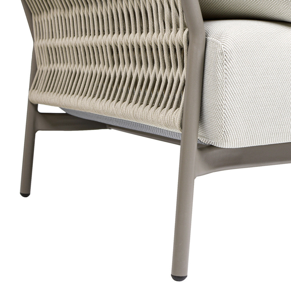 Jasper 73" Weaving Outdoor Patio Sofa, Wheat Beige