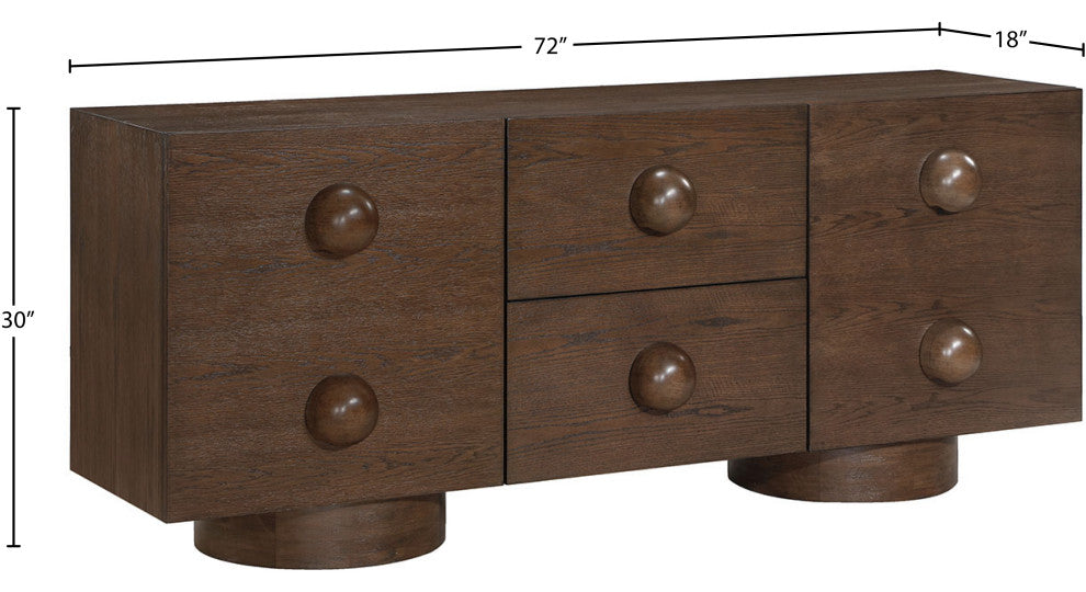 Bubble Wood Sideboard/Buffet, Brown