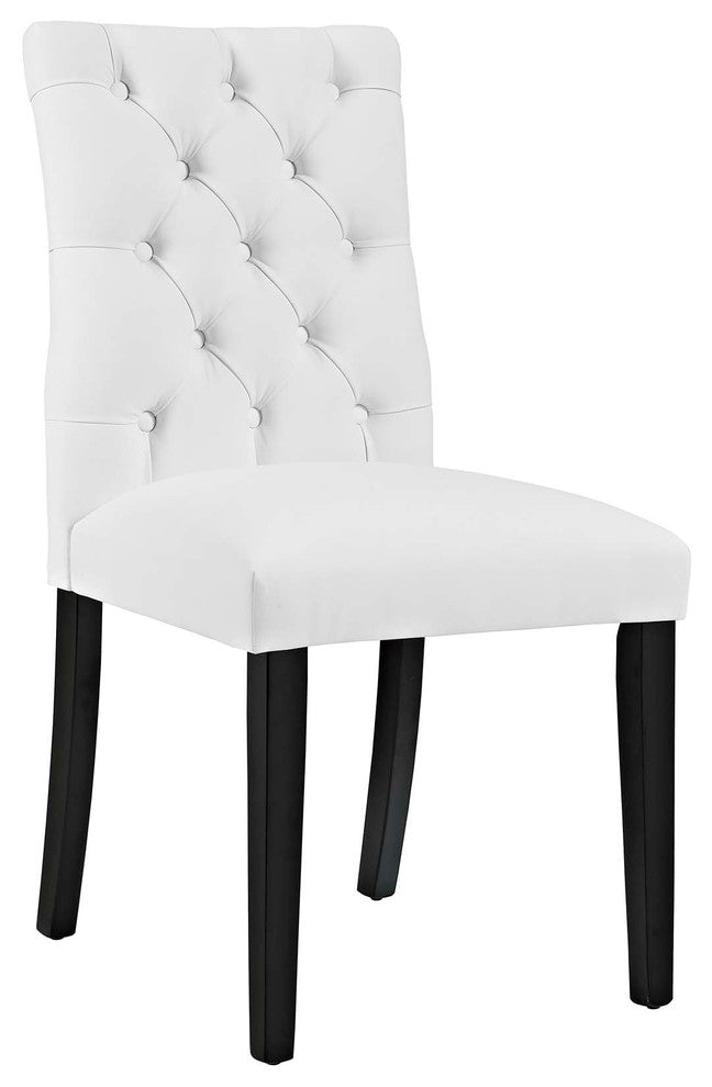 Duchess Dining Chair Vinyl Set of 2, White
