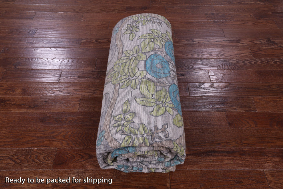 10' 1" X 13' 10" Hand Knotted William Morris Wool Rug - Q15723