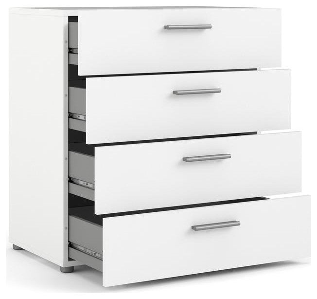 Austin 4 Drawer Chest, White