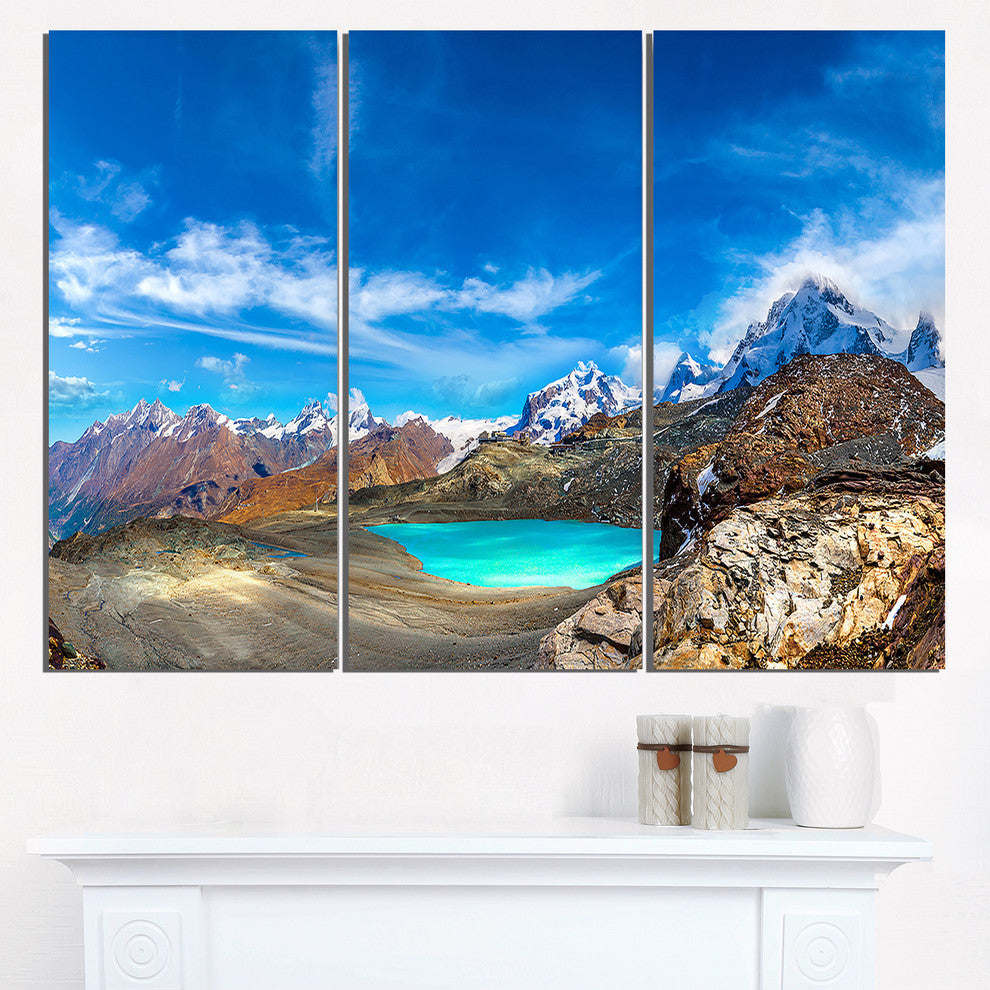 "Enchanting Swiss Alps Mountains" Metal Wall Art, 3 Panels, 36"x28"