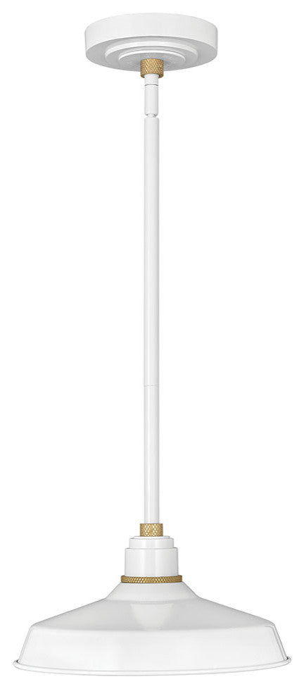 Hinkley Foundry Classic Pendant Barn Light, Gloss White