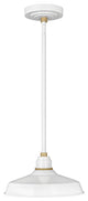 Hinkley Foundry Classic Pendant Barn Light, Gloss White