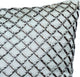 Gray Decorative Pillow Covers 14"x14" Silk, Silver Checkered