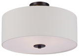 Bongo 3-Light Semi-Flush Mount, Oil Rubbed Bronze