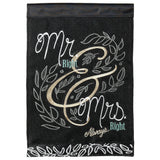 Flag  Double Applique   Wedding Mr And  Mrs Burlap  Garden