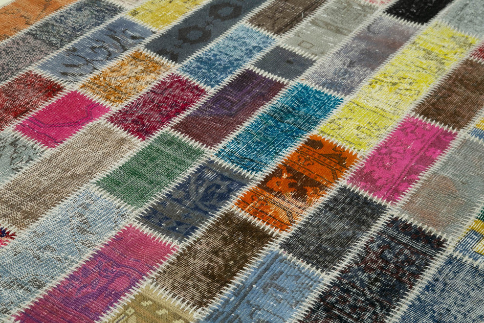 Rug N Carpet - Handmade Anatolian 6' 0" x 7' 10" Distressed Patchwork Area Rug