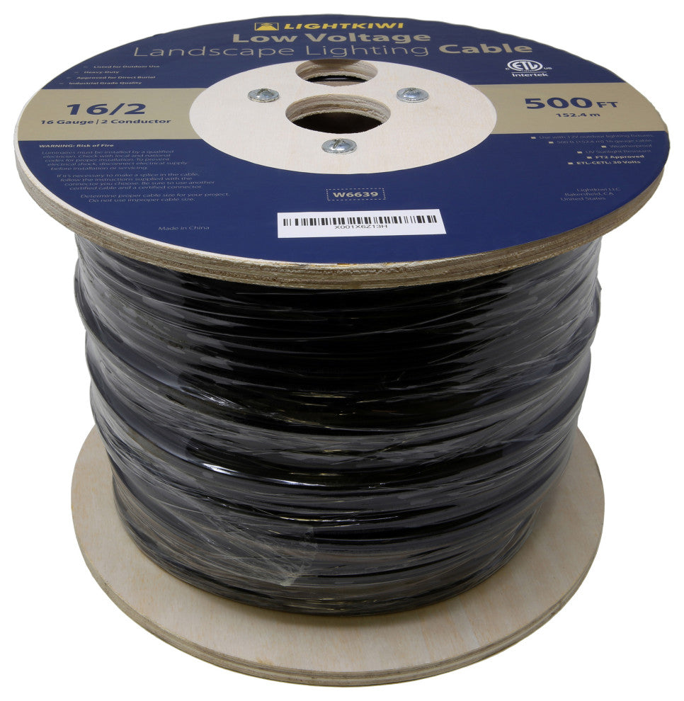Low Voltage Landscape Lighting Cable 16/2 Direct Burial Outdoor Wire 500ft
