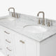 ARIEL Cambridge 61" Oval Sinks Bath Vanity Carrara Marble
