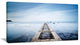 "Wooden Jetty in Morning Blue Sea" Landscape Wall Art Print, 40"x20"