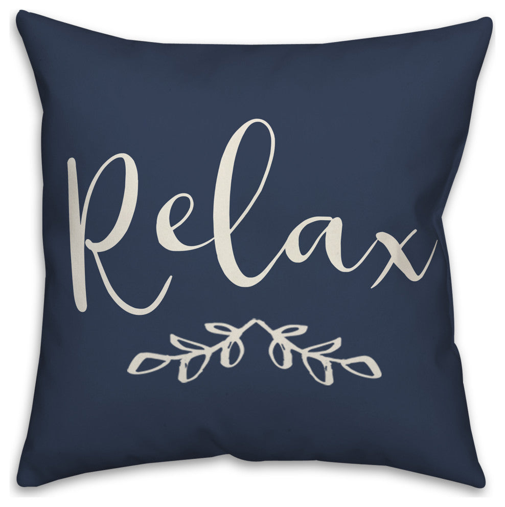 Relax on Blue 18x18 Indoor/Outdoor Pillow