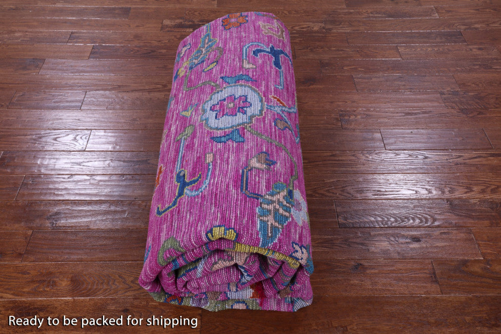 Turkish Oushak Handmade Wool Rug 10' 6" X 14' 3" - Q13558